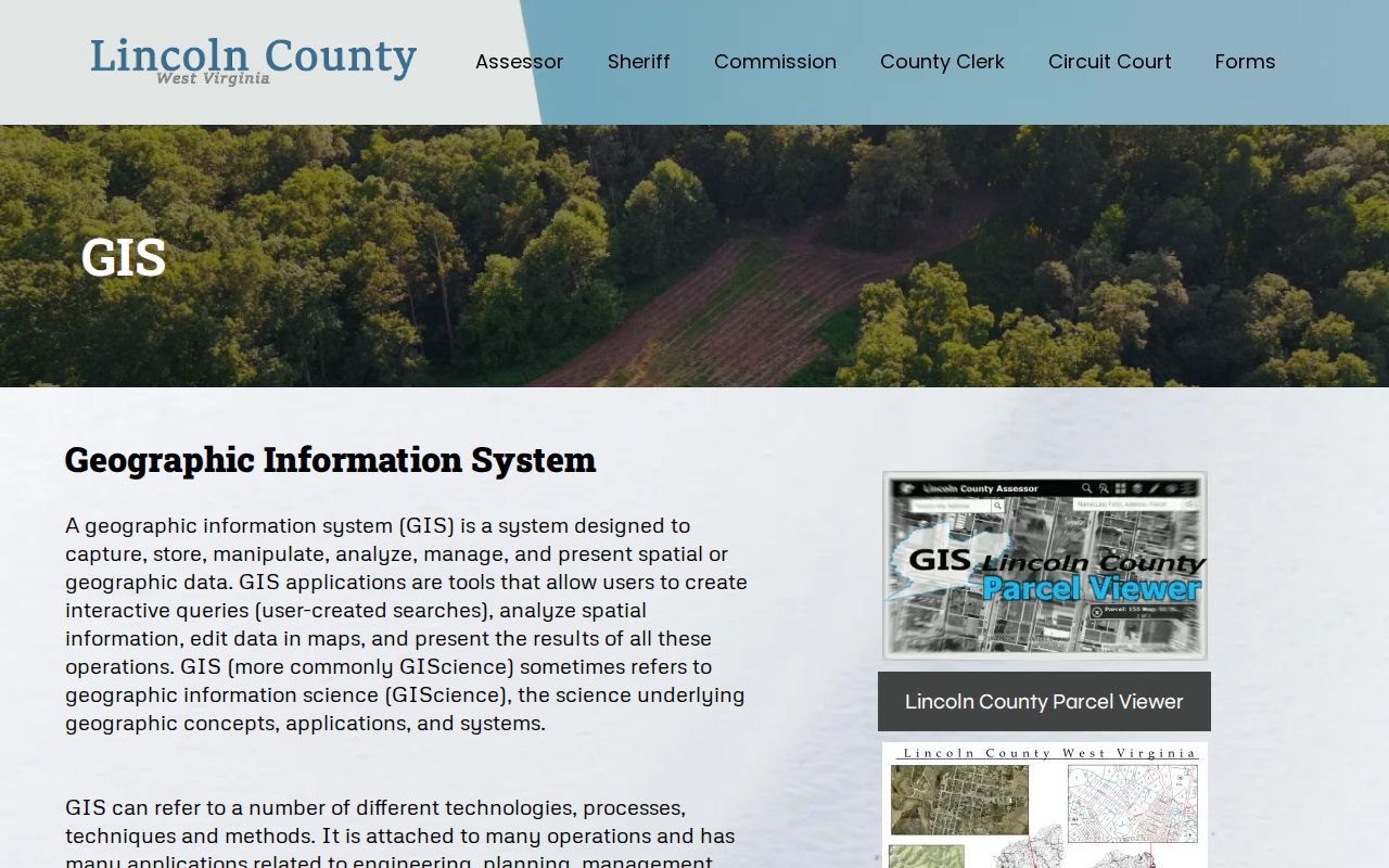Lincoln County property neighbor lookup through the county GIS page